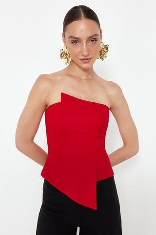 Top bustier - Rouge