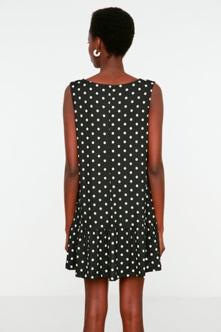 Robe taille basse - Blanc et noir