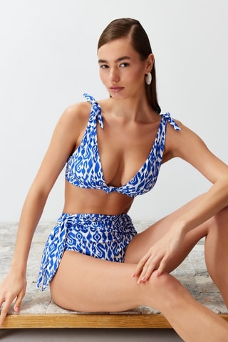 Haut de maillot - Blanc et bleu