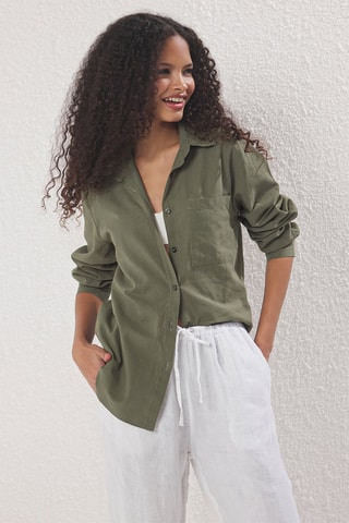 Chemise oversize - Vert