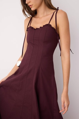 Robe midi - Bordeaux