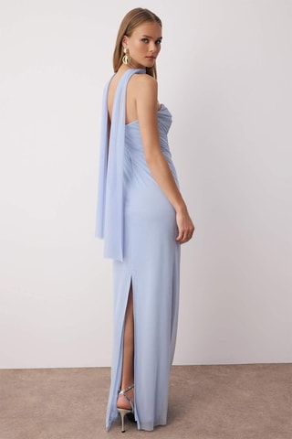 Robe bustier et foulard - Bleu