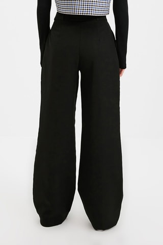 Pantalon wide legs taille haute - Noir