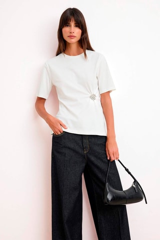 T-shirt regular - Écru