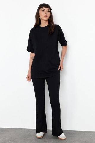 T-shirt oversize et pantalon - Noir