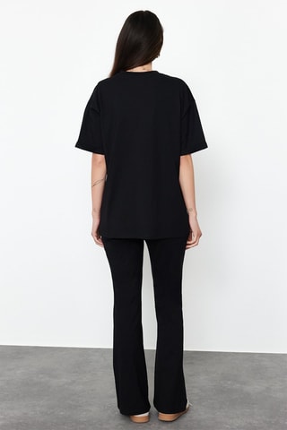 T-shirt oversize et pantalon - Noir