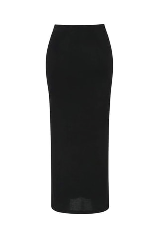 Jupe droite de plage taille haute - Noir