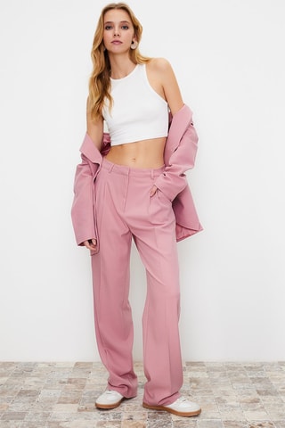 Pantalon droit - Rose