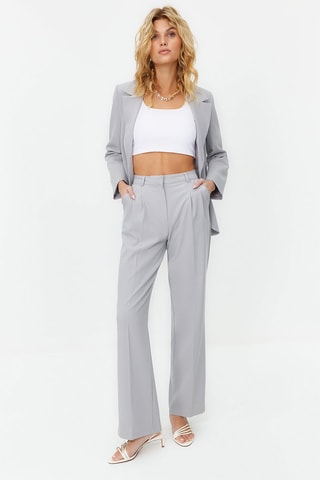 Pantalon droit - Gris