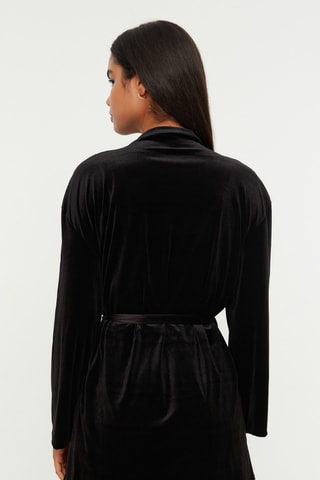 Peignoir en velours - Noir