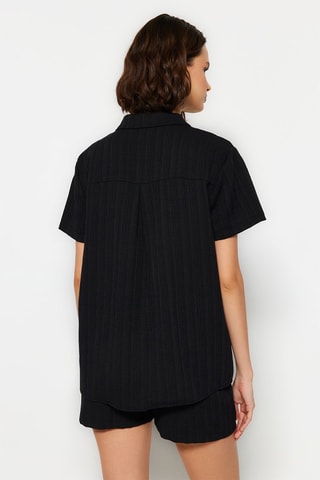 Chemisier et short taille haute - Noir