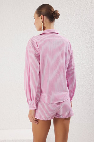 Chemisier et short - Blanc et rose