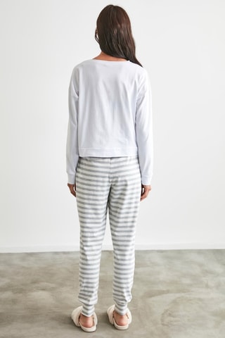 Pyjama - Blanc, beige et gris