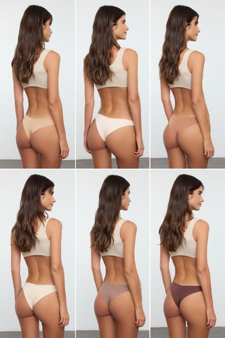 6 tangas - Beige