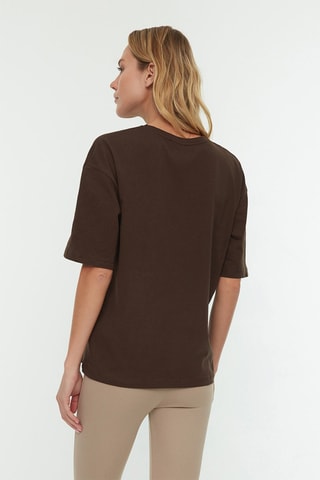 T-shirt oversize relaxed - Marron