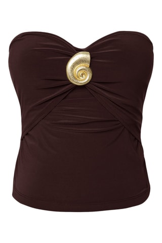 Top bustier - Marron