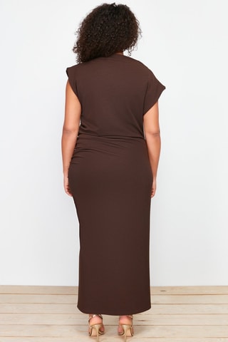 Robe midi - Marron