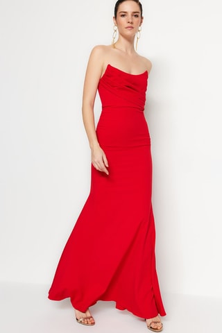 Robe bustier longue - Rouge