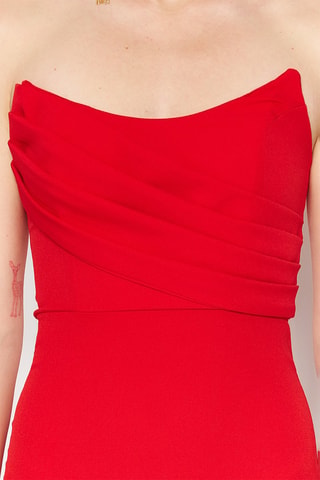 Robe bustier longue - Rouge