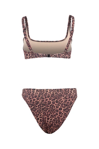 Maillot 2 pièces taille haute - Marron