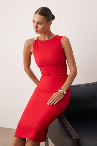 Robe midi - Rouge