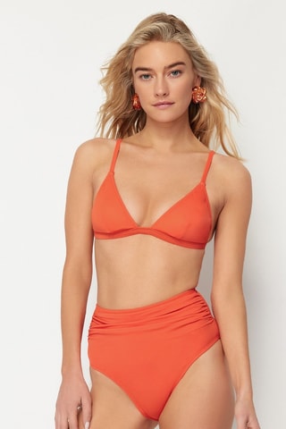 Bas de maillot taille haute - Rouge