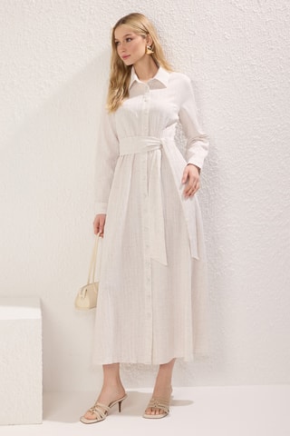 Robe chemise - Beige
