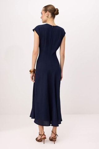 Robe midi - Bleu marine
