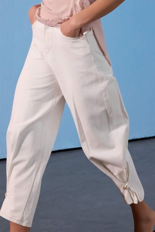 Jean baggy taille haute - Écru