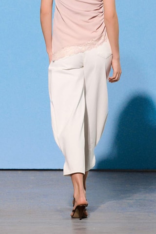 Jean baggy taille haute - Écru