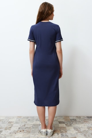 Robe midi - Bleu
