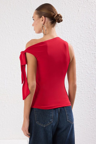 Top asymétrique - Rouge
