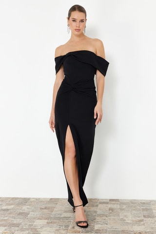 Robe longue regular - Noir