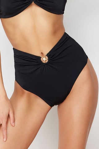 Culotte taille haute - Noir et doré