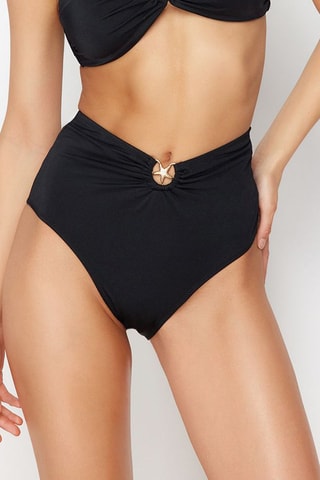 Culotte taille haute - Noir et doré