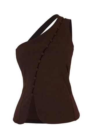 Top asymétrique - Marron