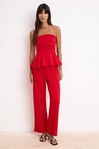 Top bustier et pantalon - Rouge