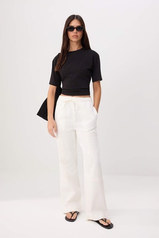 Pantalon wide legs - Blanc