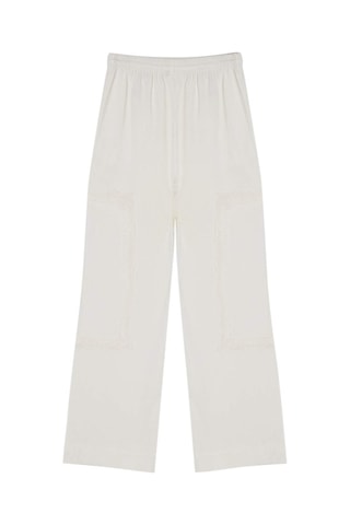 Pantalon wide legs - Blanc