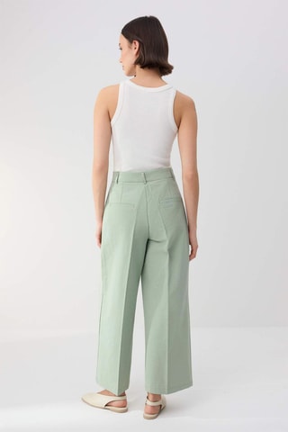 Pantalon wide legs - Vert