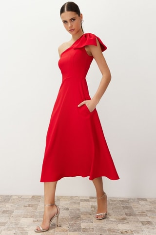 Robe asymétrique - Rouge