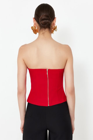 Top bustier - Rouge