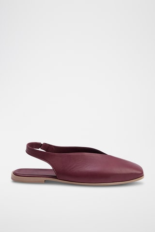 Ballerines en cuir - Bordeaux