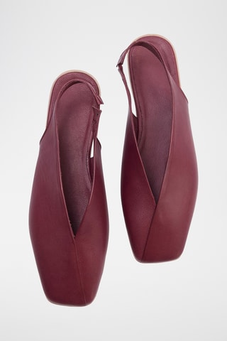 Ballerines en cuir - Bordeaux