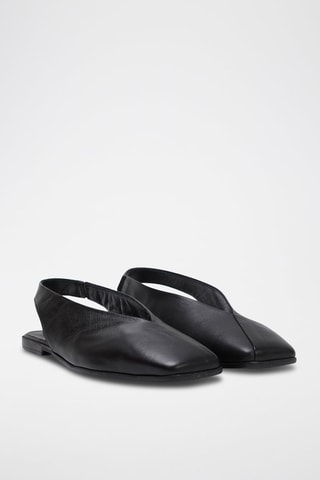 Ballerines en cuir - Noir