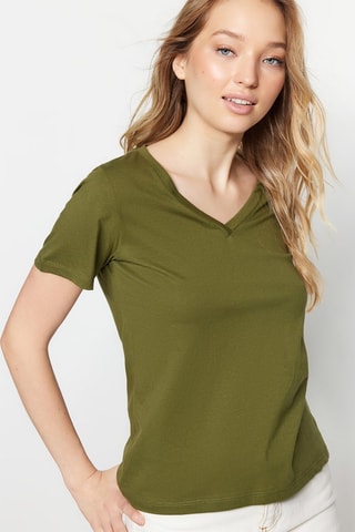 2 T-shirts - Beige et vert