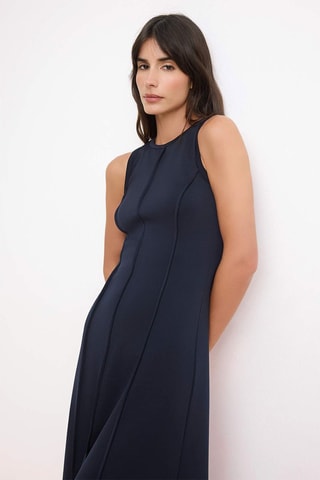 Robe midi - Bleu marine