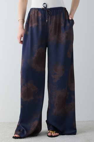 Pantalon wide legs - Bleu marine