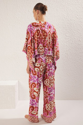Chemisier et pantalon taille haute - Multicolore