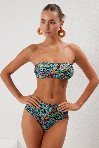 Maillot 2 pièces taille haute - Vert